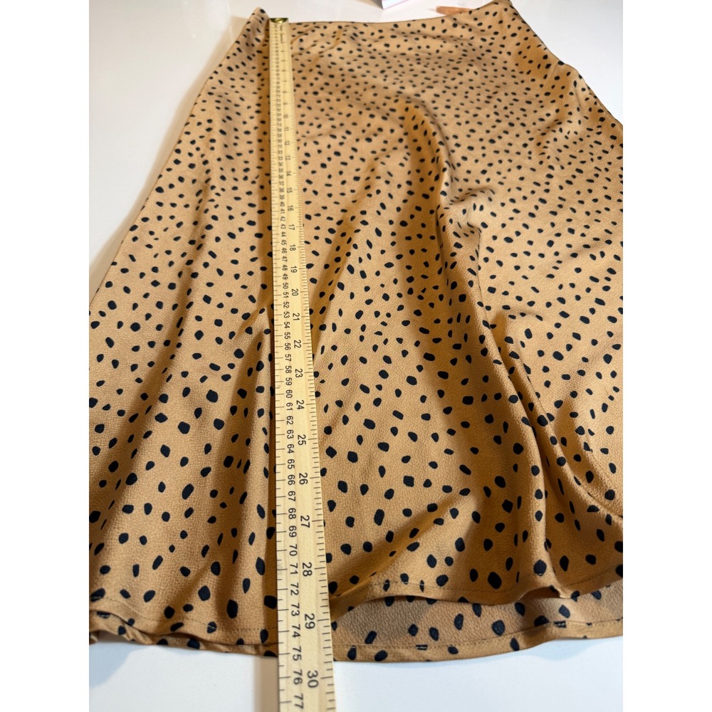 Cotton Candy LA Leopard Print Satin Midi Skirt Size M - Picture 4 of 8